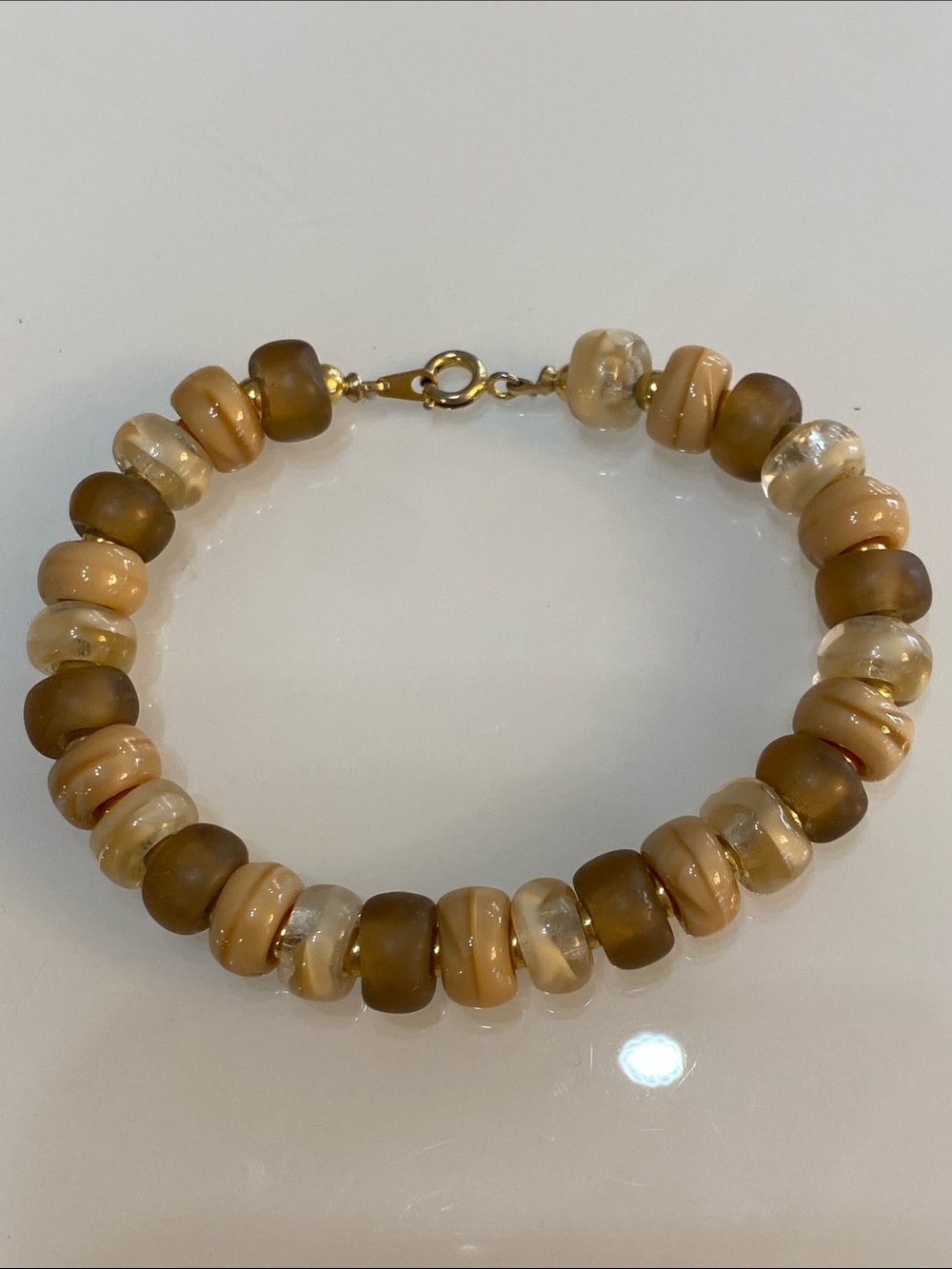 Glass beaded bracelet